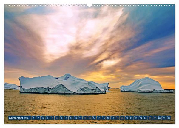 Produktbild: Berge aus Eis (Wandkalender 2026 DIN A2 quer), CALVENDO Monatskalender