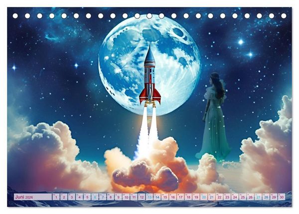 Produktbild: Clara tr&auml;umt - M&auml;rchenhafte Traumfantasien (Tischkalender 2026 DIN A5 quer), CALVENDO Monatskalender