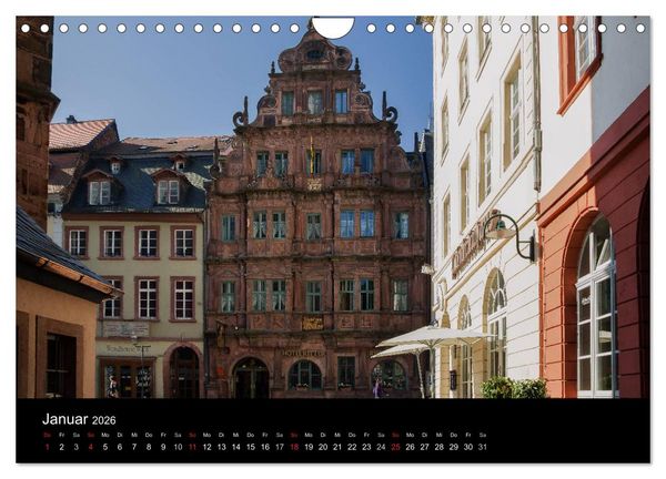 Produktbild: Heidelberger Stadtansichten (Wandkalender 2026 DIN A4 quer), CALVENDO Monatskalender