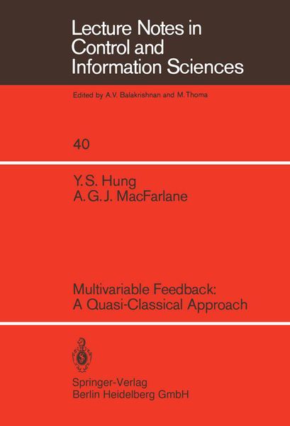 Produktbild: Multivariable Feedback: A Quasi-Classical Approach
