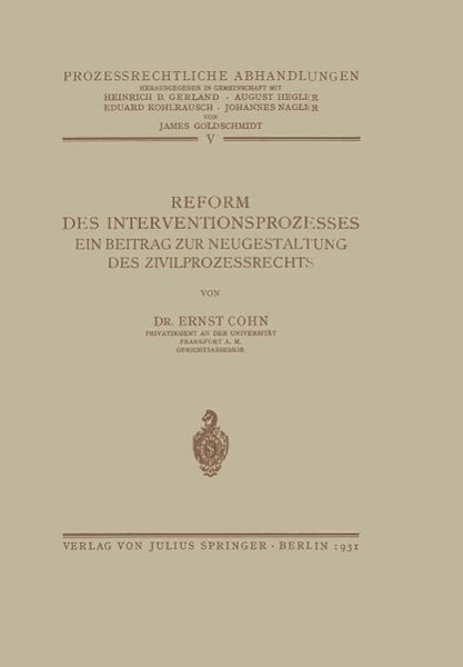 Produktbild: Reform des Interventionsprozesses