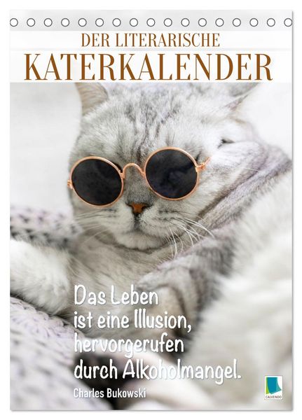 Produktbild: Der literarische Katerkalender (Tischkalender 2027 DIN A5 hoch), CALVENDO Monatskalender