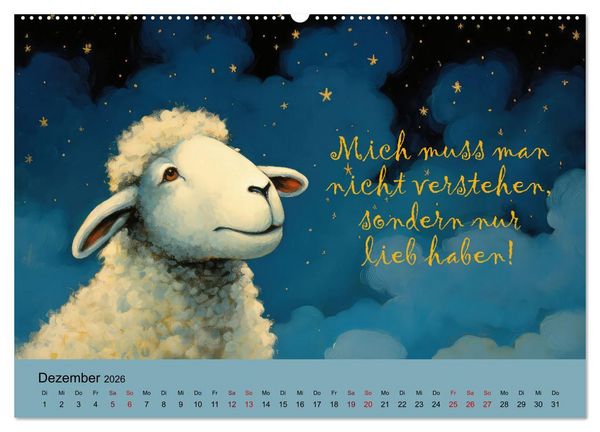 Produktbild: Schafspr&uuml;che (Wandkalender 2026 DIN A2 quer), CALVENDO Monatskalender