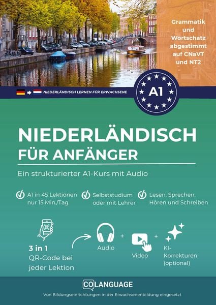 Produktbild: Niederl&auml;ndisch f&uuml;r Anf&auml;nger - Ein strukturierter A1-Kurs mit Audio (Nederlands voor Duitstaligen)