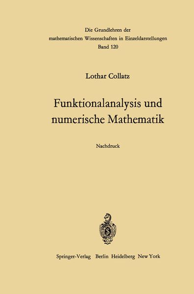 Produktbild: Funktionalanalysis und numerische Mathematik