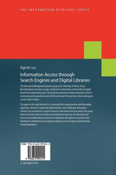 Produktbild: Information Access through Search Engines and Digital Libraries