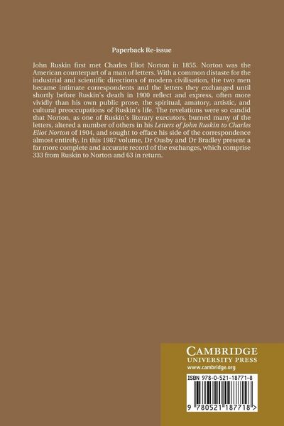 Produktbild: The Correspondence of John Ruskin and Charles Eliot Norton