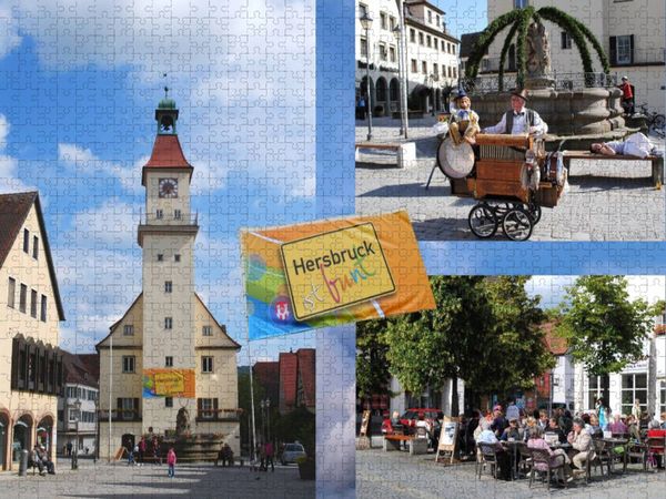Produktbild: CALVENDO Puzzle Hersbruck ist bunt | 1000 Teile Lege-Gr&ouml;&szlig;e 64x48cm Foto-Puzzle f&uuml;r gl&uuml;ckliche Stunden