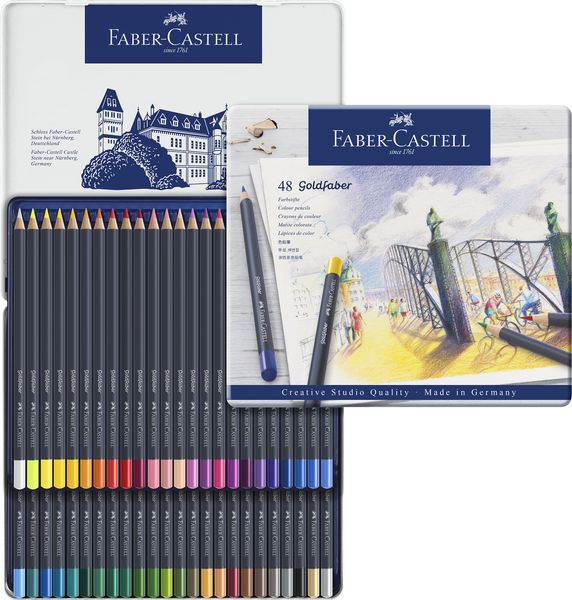 Produktbild: Faber-Castell Farbstifte Goldfaber, 48er Set Metalletui