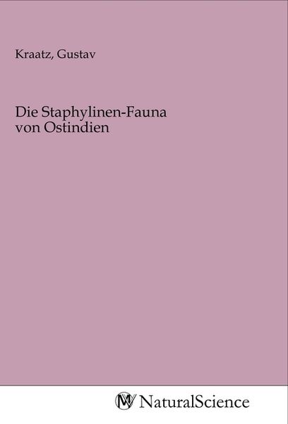 Produktbild: Die Staphylinen-Fauna von Ostindien