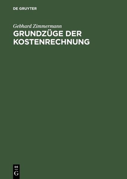 Grundzüge der Kostenrechnung