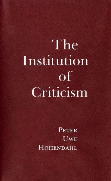Produktbild: The Institution of Criticism