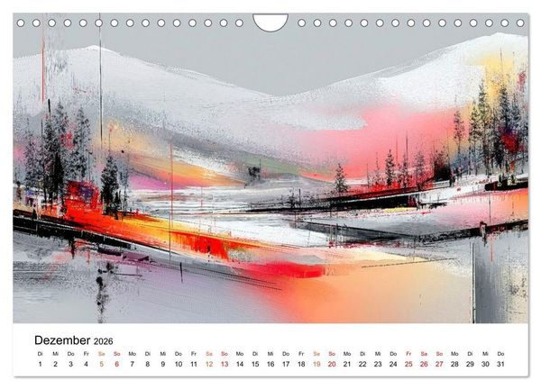 Produktbild: Kunst trifft Landschaft (Wandkalender 2026 DIN A4 quer), CALVENDO Monatskalender