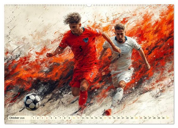 Produktbild: Fu&szlig;ball - alles geben (Wandkalender 2026 DIN A2 quer), CALVENDO Monatskalender
