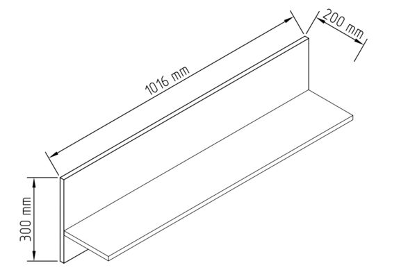 Produktbild: Holz Wandregal H&auml;ngeregal Wandboard Regal Usilo