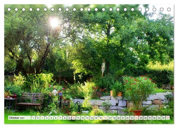 Produktbild: Momente im Garten (Tischkalender 2027 DIN A5 quer), CALVENDO Monatskalender