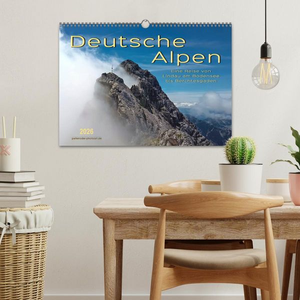 Produktbild: Deutsche Alpen, eine Reise von Lindau am Bodensee bis Berchtesgaden (Wandkalender 2026 DIN A3 quer), CALVENDO Monatskalender
