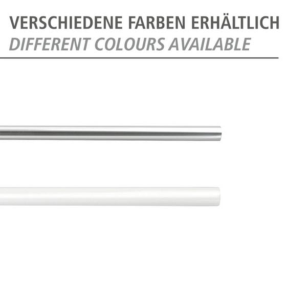 Produktbild: Teleskop-Duschstange Wei&szlig; &Oslash; 2 cm, 110 - 185 cm, aus rostfreiem Aluminium