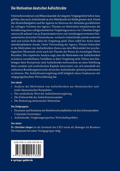 Produktbild: Die Motivation deutscher Aufsichtsr&auml;te