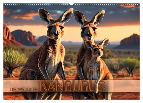Produktbild: Die Welt der K&auml;ngurus (Wandkalender 2026 DIN A2 quer), CALVENDO Monatskalender