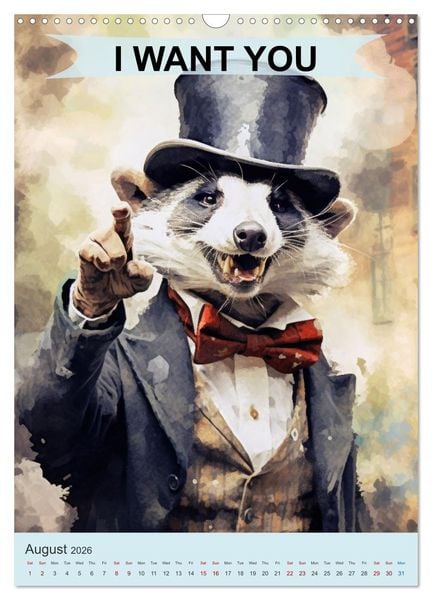 Produktbild: I want you animals (Wall Calendar 2026 DIN A3 portrait), CALVENDO 12 Month Wall Calendar
