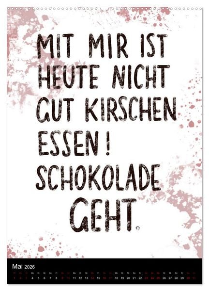 Produktbild: Und bei dir so ...? Witzige Spr&uuml;che gegen die T&uuml;cken des Alltags (Wandkalender 2026 DIN A2 hoch), CALVENDO Monatskalender