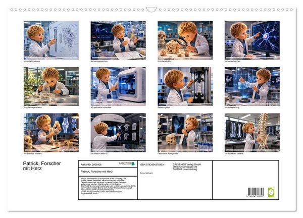 Produktbild: Patrick, Forscher mit Herz (Wandkalender 2027 DIN A2 quer), CALVENDO Monatskalender