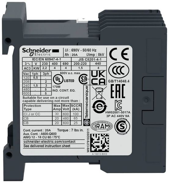 Produktbild: Schneider Electric LC1K0901B7 Leistungssch&uuml;tz 1 St.