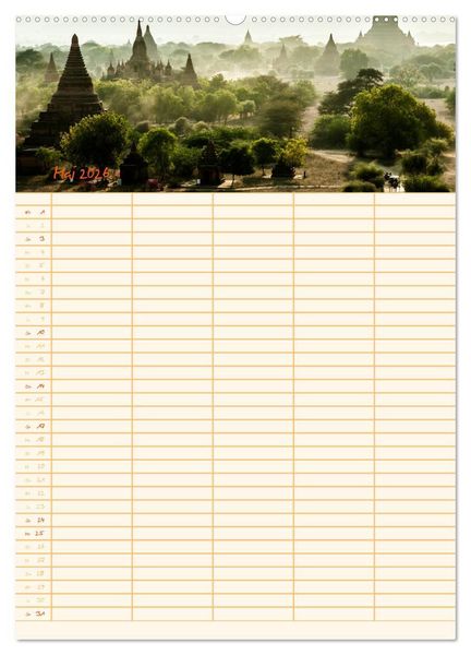 Produktbild: EXOTISCHES S&Uuml;DOSTASIEN - Familienplaner 2026 (hochwertiger Premium Wandkalender 2026 DIN A2 hoch), Kunstdruck in Hochglanz
