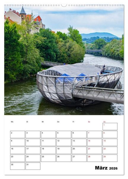 Produktbild: Graz - faszinierende Stadt (hochwertiger Premium Wandkalender 2026 DIN A2 hoch), Kunstdruck in Hochglanz