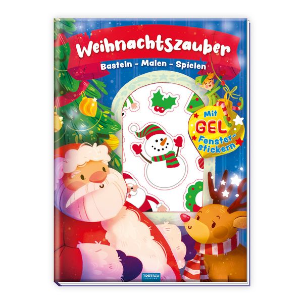 Produktbild: Tr&ouml;tsch Besch&auml;ftigungsbuch Malbuch mit Stickern Bastelbuch Weihnachtszauber