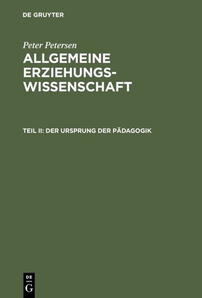 Produktbild: Der Ursprung der P&auml;dagogik