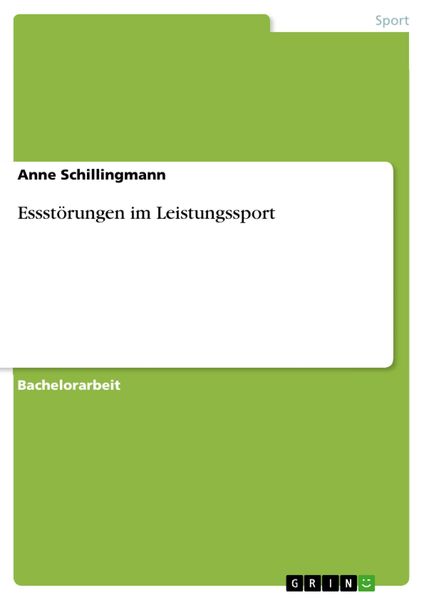 Produktbild: Essst&ouml;rungen im Leistungssport