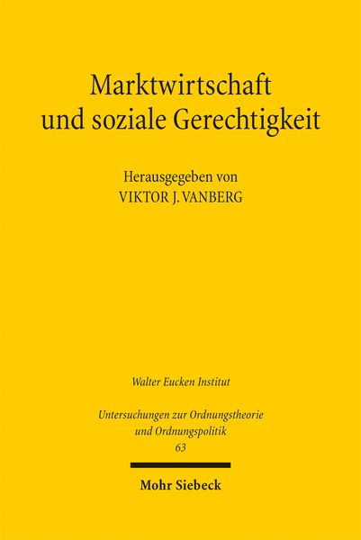 Produktbild: Marktwirtschaft und soziale Gerechtigkeit