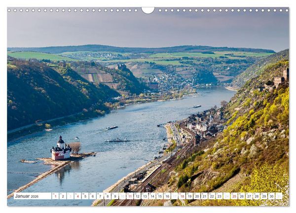 Produktbild: Kaub - Romantische Stadt am Rhein (Wandkalender 2026 DIN A3 quer), CALVENDO Monatskalender