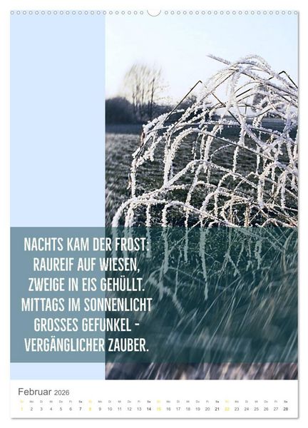 Produktbild: Tagesfarben - Poesie in Wort und Bild (Wandkalender 2026 DIN A2 hoch), CALVENDO Monatskalender