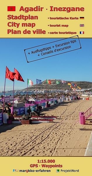 Produktbild: Stadtplan Agadir - Cityplan Inezgane 1:15.000 + Ausflugstipps + GPS-Waypoints