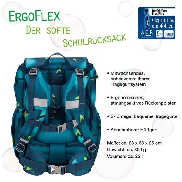 Produktbild: DerDieDas Schulranzen Set ErgoFlex Light, Schulranzen Set, 5tlg, Magic Light