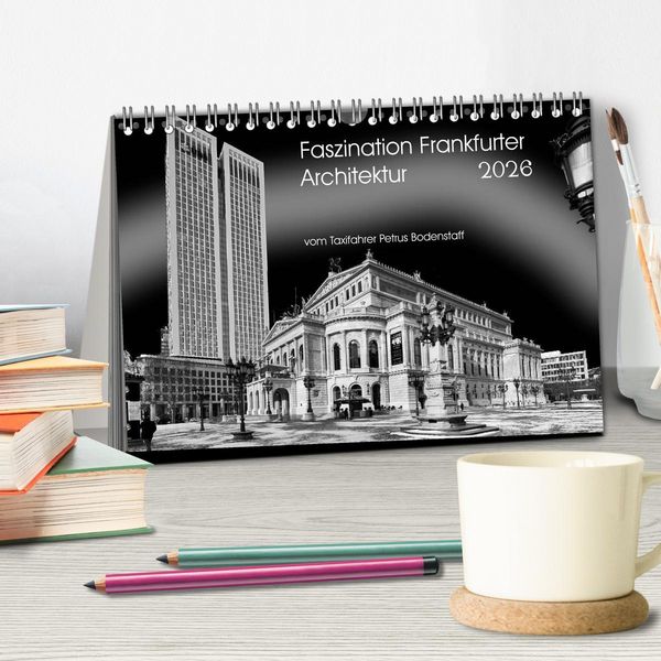 Produktbild: Faszination Frankfurter Architektur (Tischkalender 2026 DIN A5 quer), CALVENDO Monatskalender