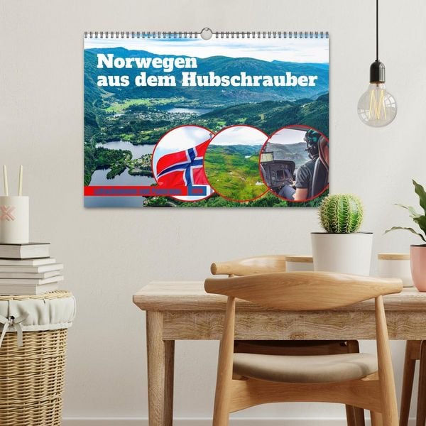 Produktbild: Norwegen aus dem Hubschrauber - Luftaufnahmen und Panorama (Wandkalender 2026 DIN A3 quer), CALVENDO Monatskalender