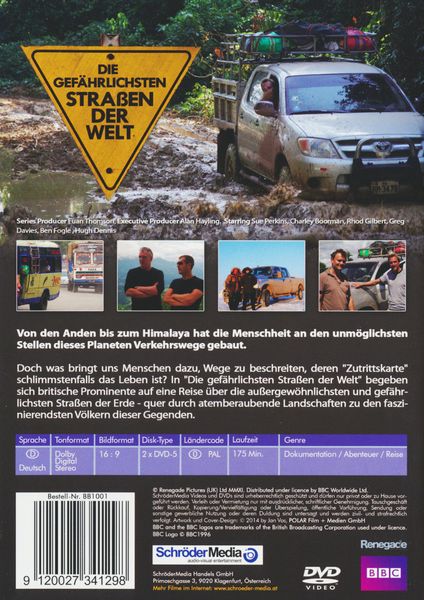 Produktbild: Die gef&auml;hrlichsten Stra&szlig;en der Welt - Staffel 1: Alaska, Nepal, Peru [2 DVDs]