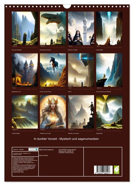 Produktbild: In dunkler Vorzeit - Mystisch und sagenumwoben (Wandkalender 2026 DIN A3 hoch), CALVENDO Monatskalender