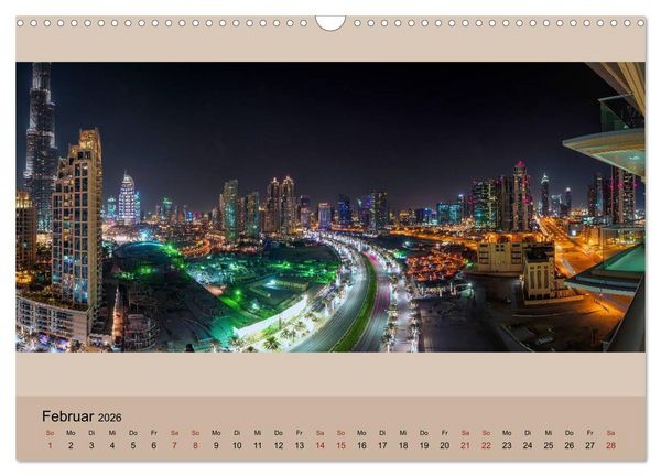 Produktbild: Impressions of Dubai 2026 (Wandkalender 2026 DIN A3 quer), CALVENDO Monatskalender