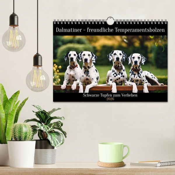 Produktbild: Dalmatiner - freundliche Temperamentsbolzen (Wandkalender 2026 DIN A4 quer), CALVENDO Monatskalender