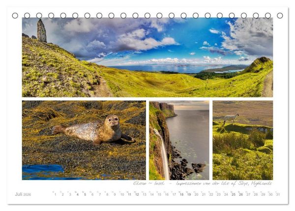 Produktbild: Sehnsucht Schottland (Tischkalender 2026 DIN A5 quer), CALVENDO Monatskalender