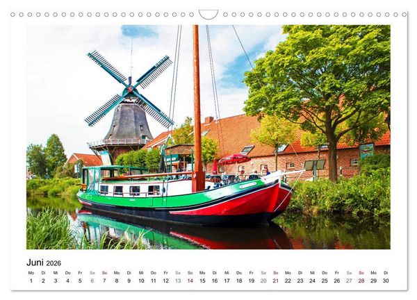Produktbild: OSTFRIESLAND Weites Land hinterm Deich (Wandkalender 2026 DIN A3 quer), CALVENDO Monatskalender