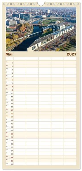 Produktbild: Familienplaner 2027 - Berlin - Reise durch die deutsche Geschichte mit 5 Spalten (Wandkalender, 21 x 45 cm) CALVENDO