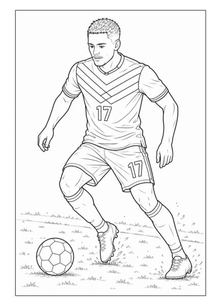 Produktbild: WM 2026 Fu&szlig;ball Malbuch f&uuml;r Kinder ab 6 Jahren mit 70 authentischen Spielerzeichnungen