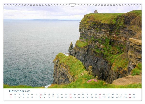 Produktbild: Irland 2026. Impressionen zwischen gr&uuml;nen H&uuml;geln und blauen K&uuml;sten (Wandkalender 2026 DIN A3 quer), CALVENDO Monatskalender