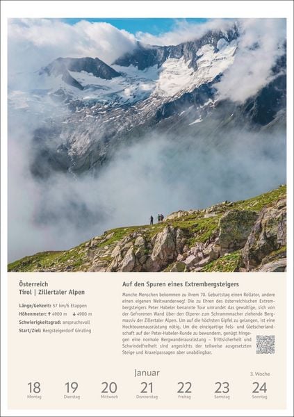 Produktbild: Wanderlust Wochen-Kulturkalender 2027 - 53 Touren von der K&uuml;ste bis zu den Alpen